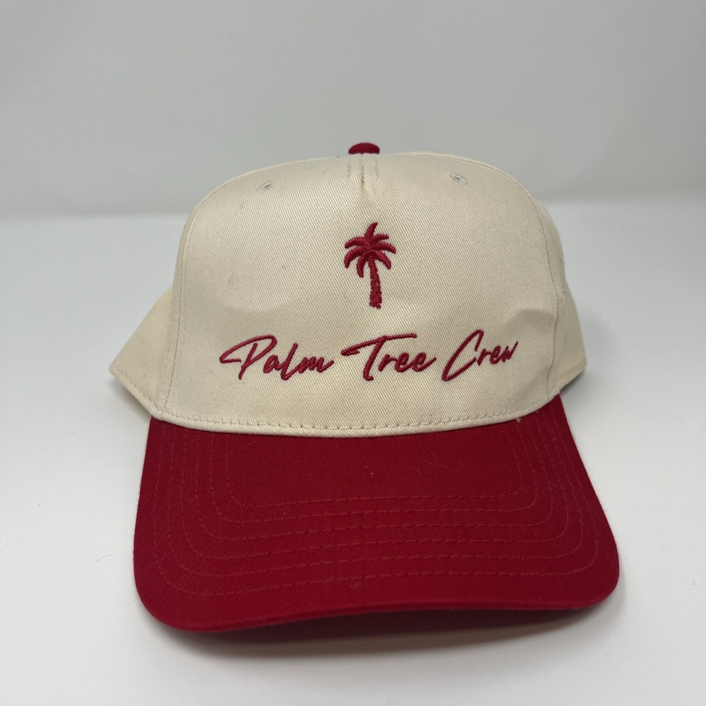 Palm Tree Crew Hat Red/Natural